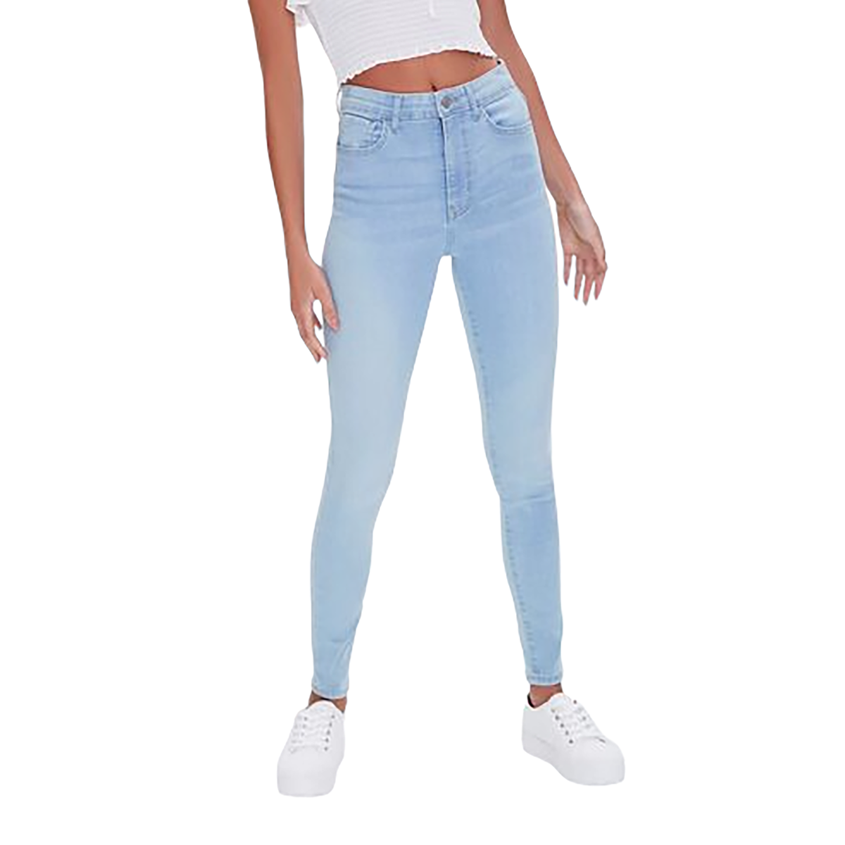 Forever 21 - Super-Stretch High-Rise Skinny Jeans - Sold by FIG