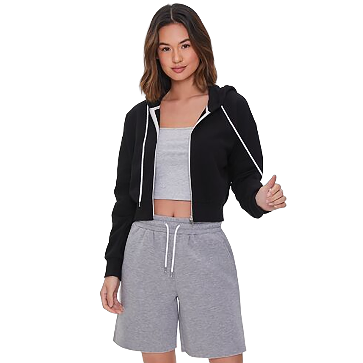 Forever 21 - Basic Fleece Zip-Up Hoodie - Sold by FIG