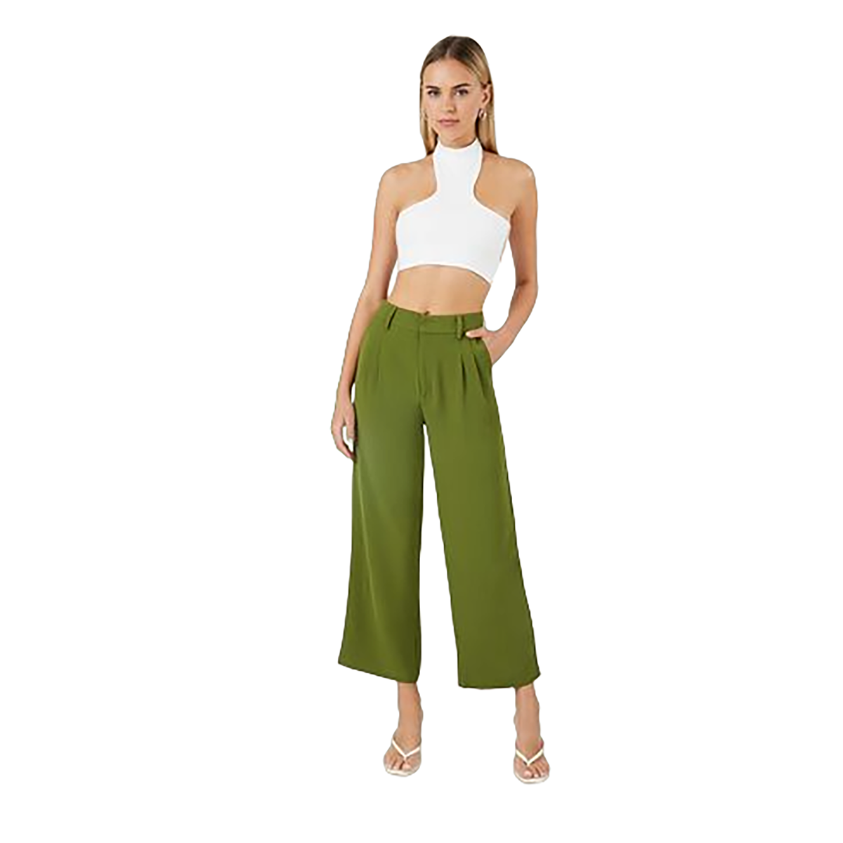 فوريفر 21 - بنطلو قصير واسع الساق - بيعت من قبل اف اي جي