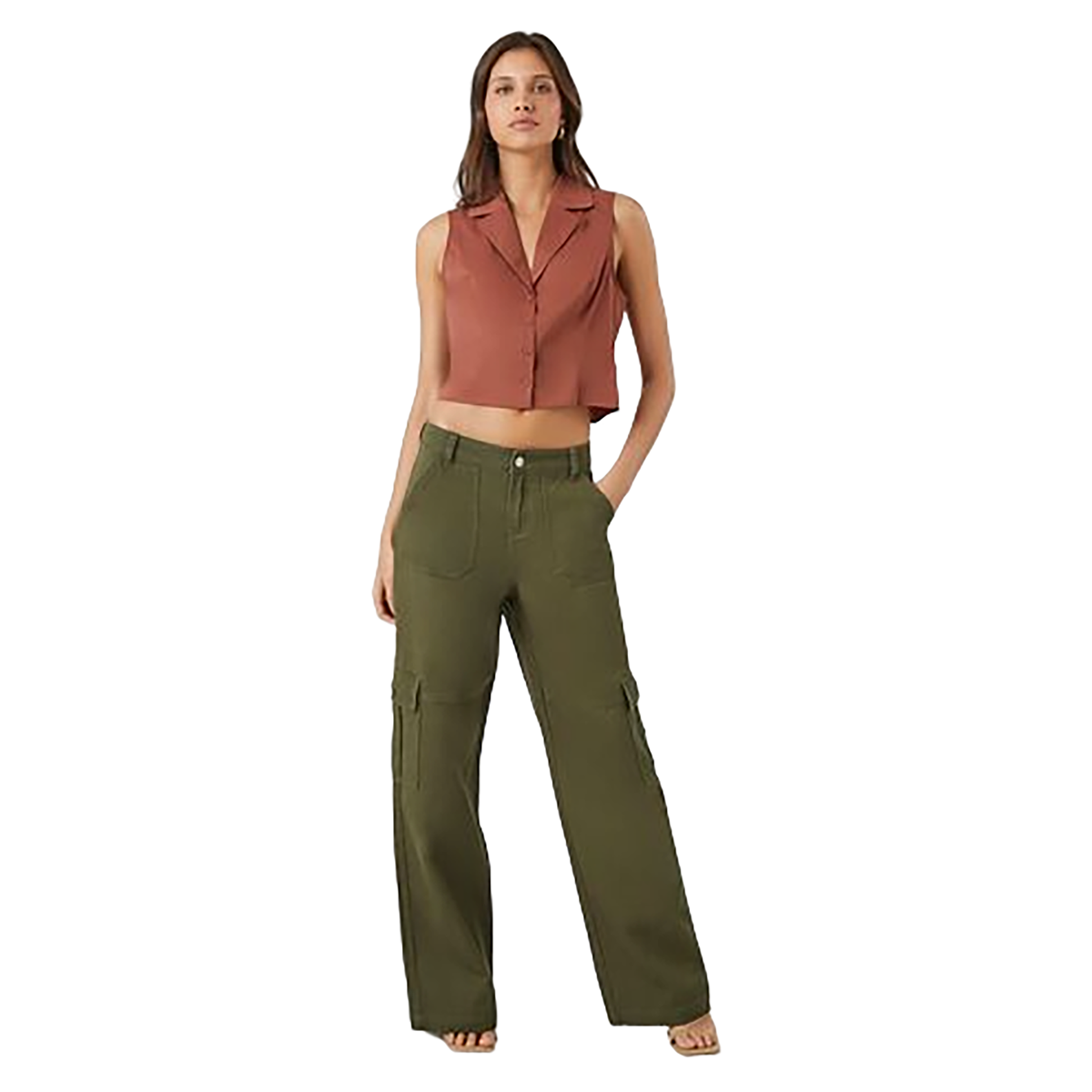 Forever 21 - Sleeveless Poplin Top - Sold by FIG