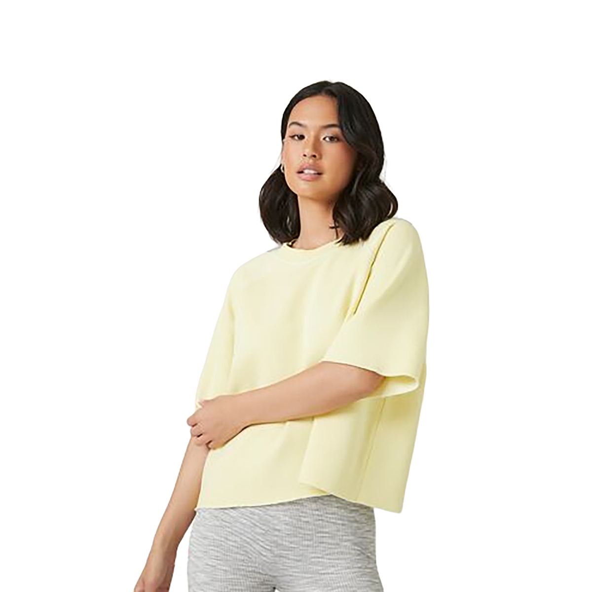 Forever 21 - Active Fleece Short-Sleeve Sweatshirt - Sold by FIG
