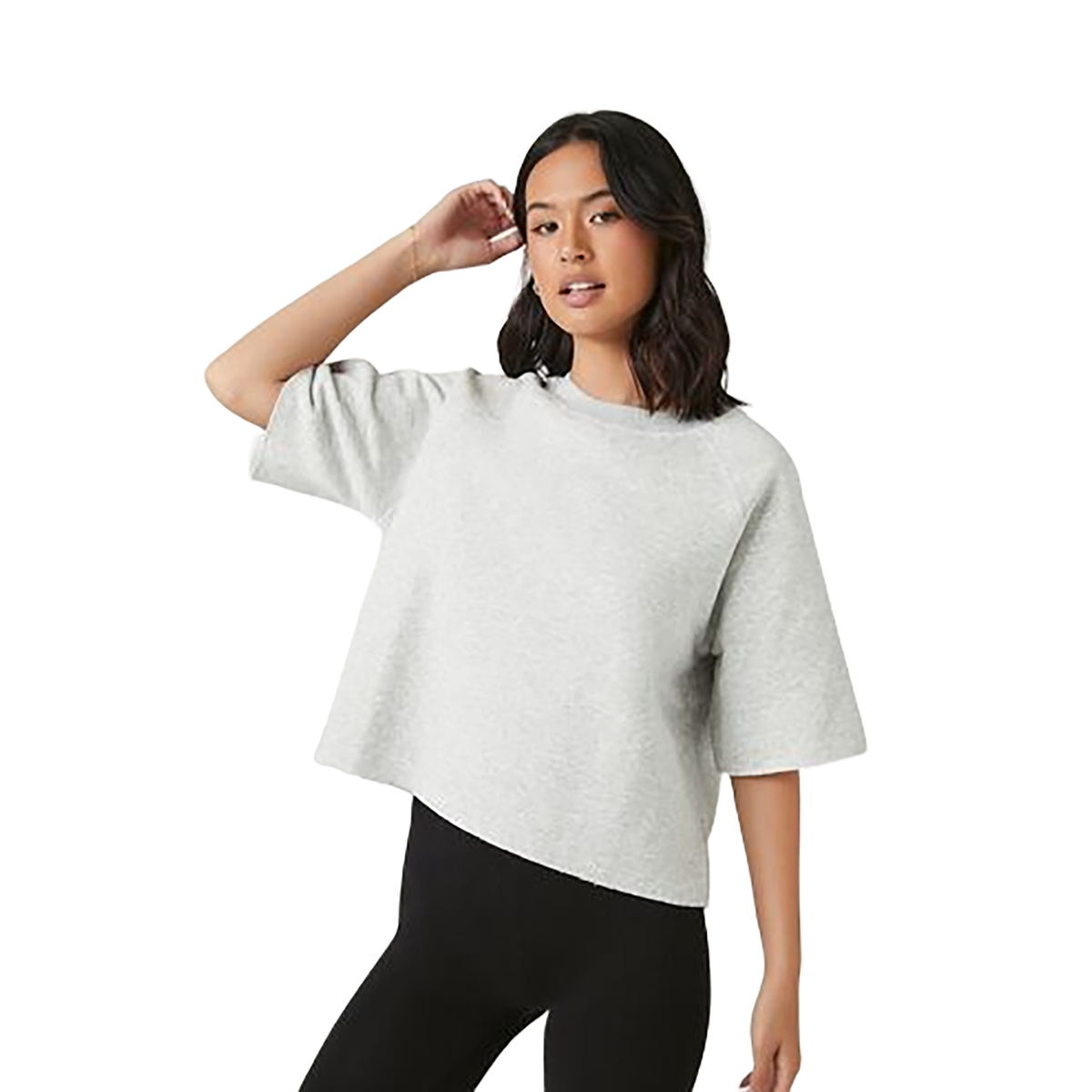 Forever 21 - Active Fleece Short-Sleeve Sweatshirt - Sold by FIG