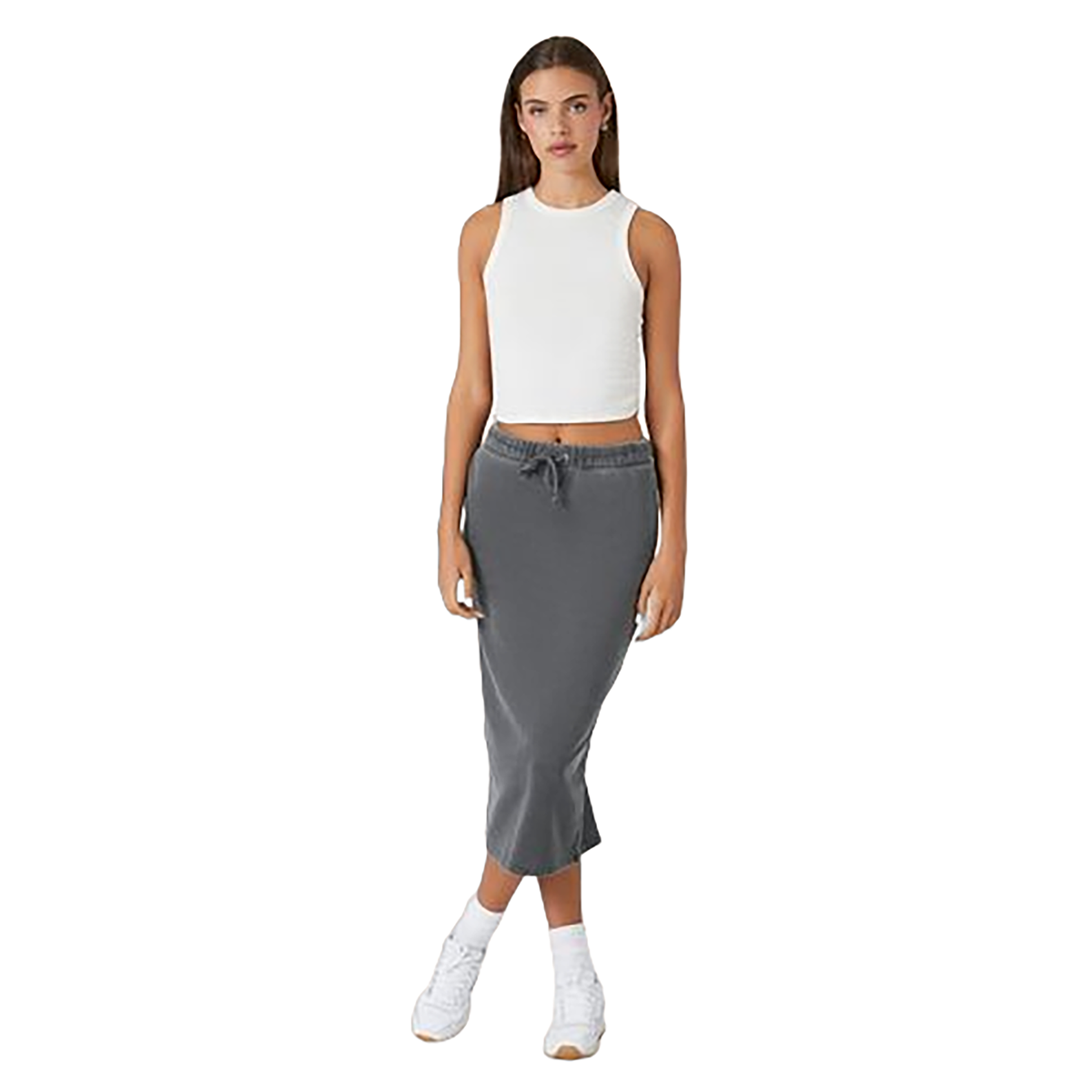 Forever 21 - Fleece Mineral Wash Midi Skirt - Sold by FIG