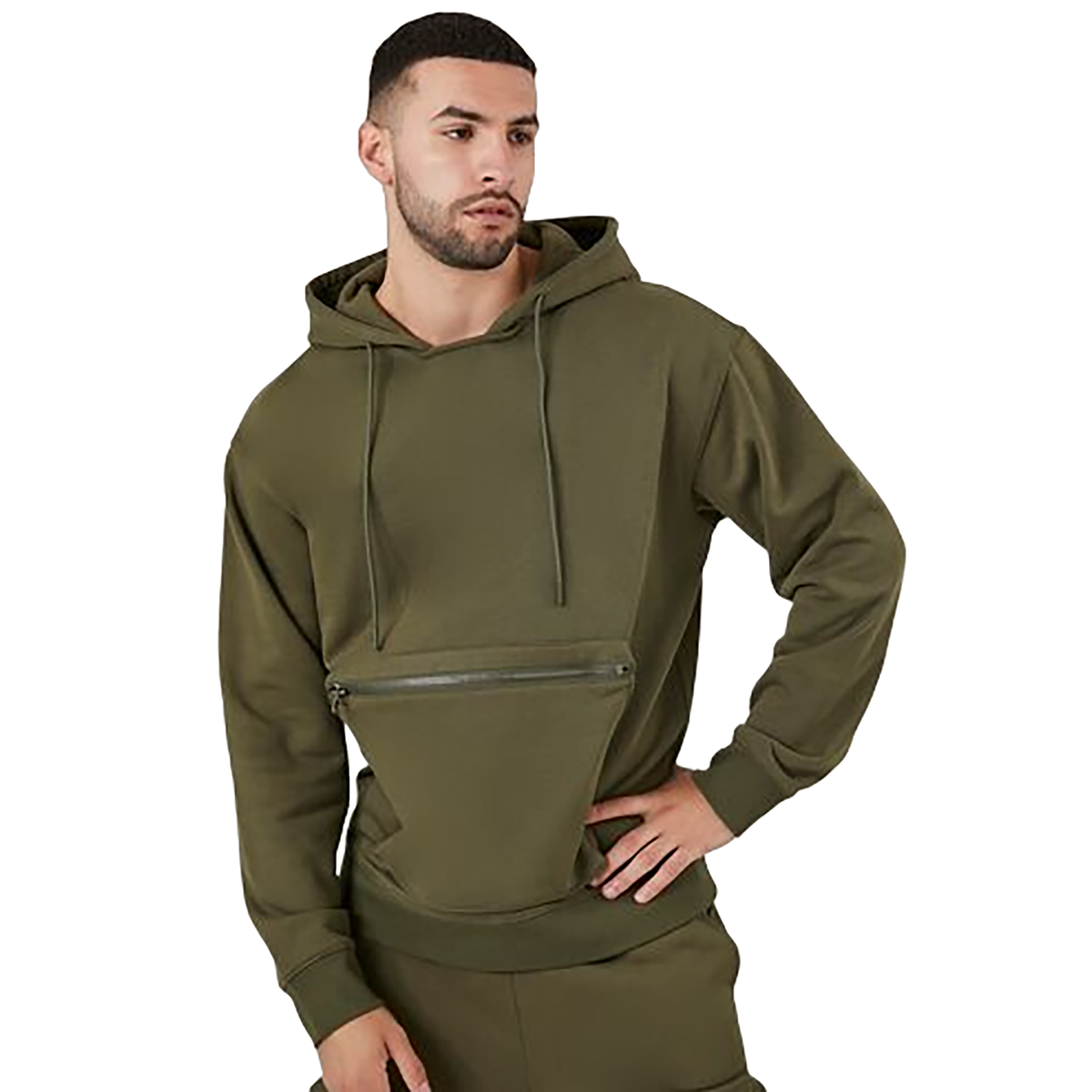 Forever 21 - Zip-Pocket Fleece Hoodie - Sold by FIG