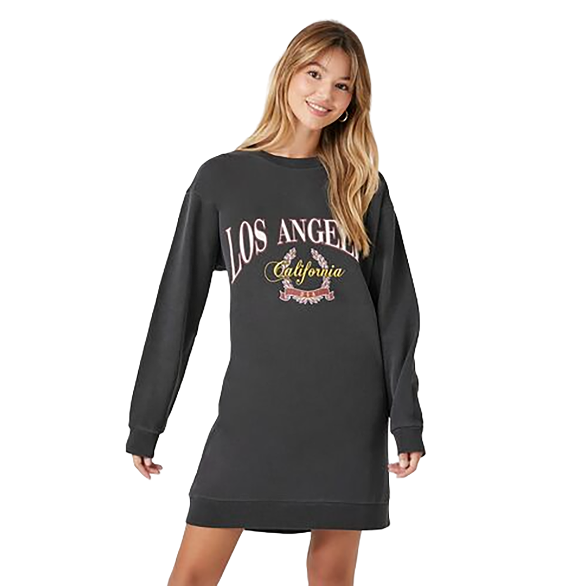 Forever 21 - Fleece Los Angeles Graphic Mini Dress - Sold by FIG