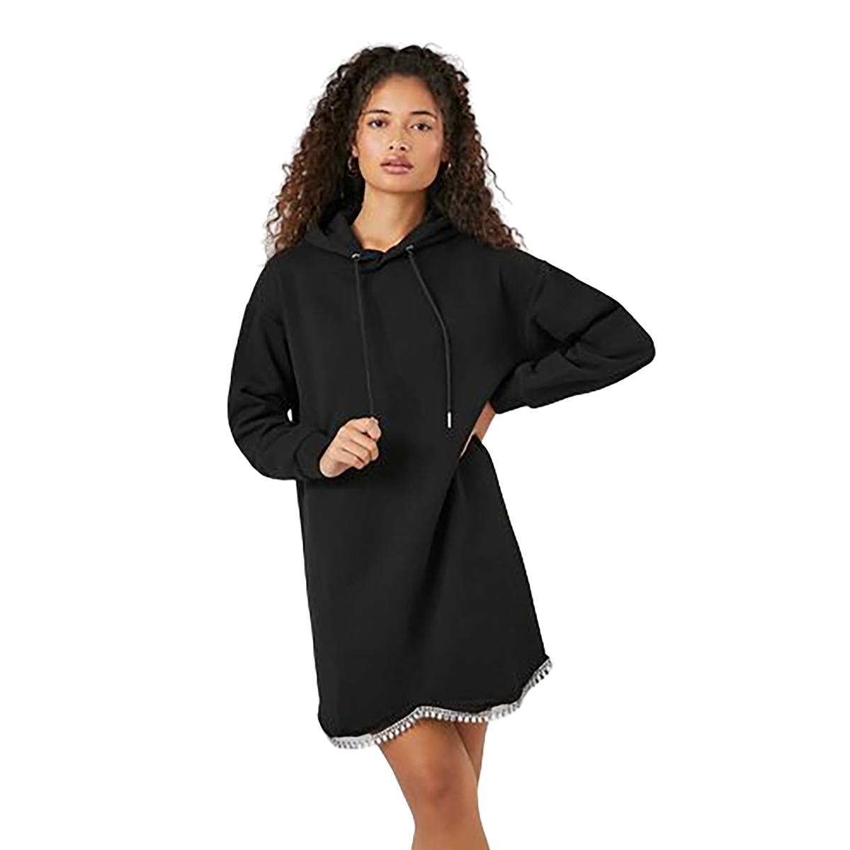 Forever 21 - Fleece Faux Gem-Trim Hoodie Dress - Sold by FIG