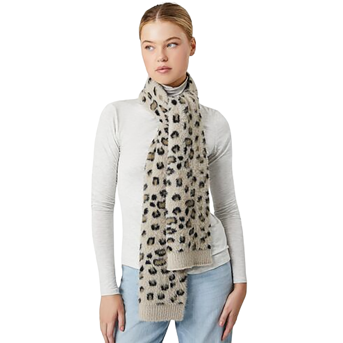 Forever 21 - Faux Fur Leopard Print Scarf - Sold by FIG