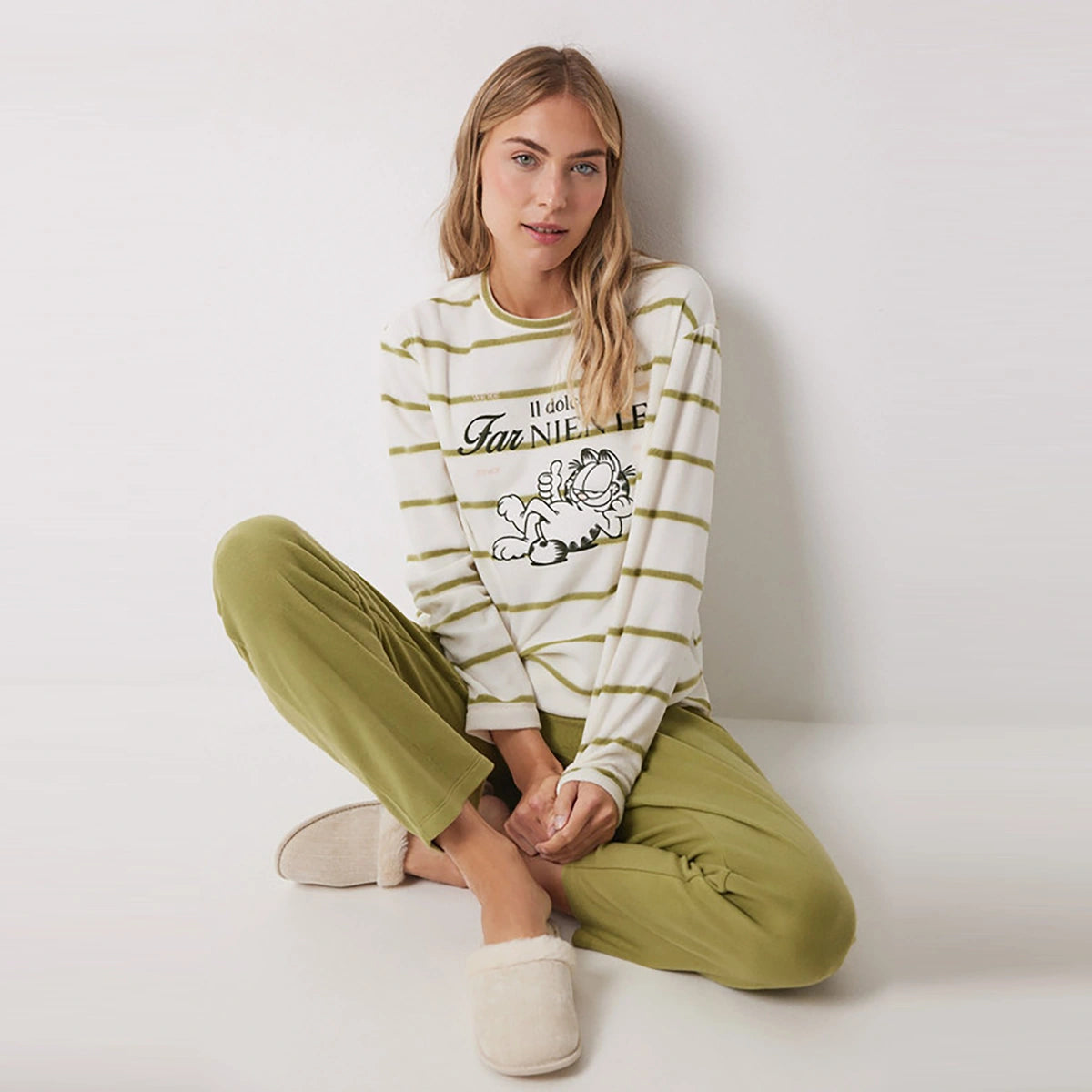 Women Secret - Garfield Long Fleece Pajamas for women - sold by FIG