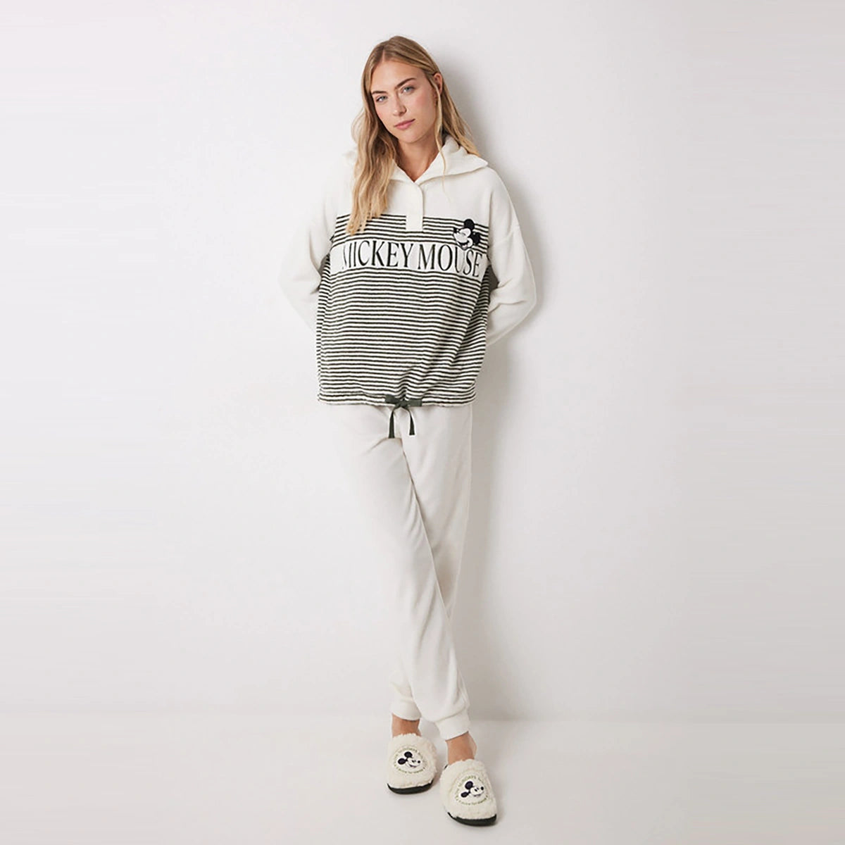 Women Secret	- Mickey Mouse Long Pajamas, Fleece Pajamas for women - sold by FIG