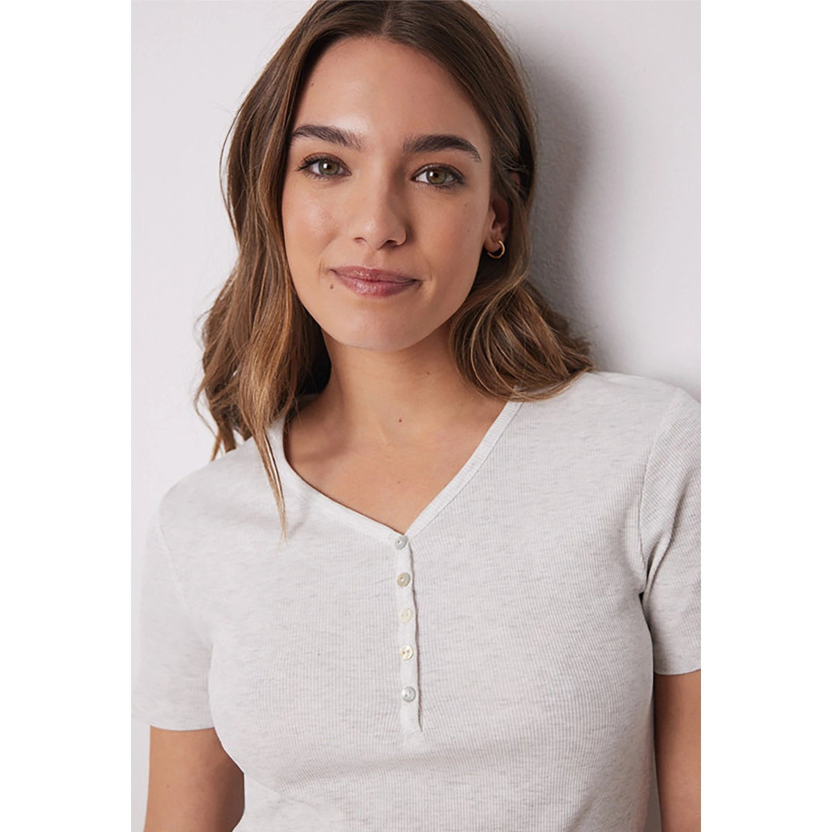 Women Secret - Ribbed Short Sleeve T-Shirt for women - sold by FIG