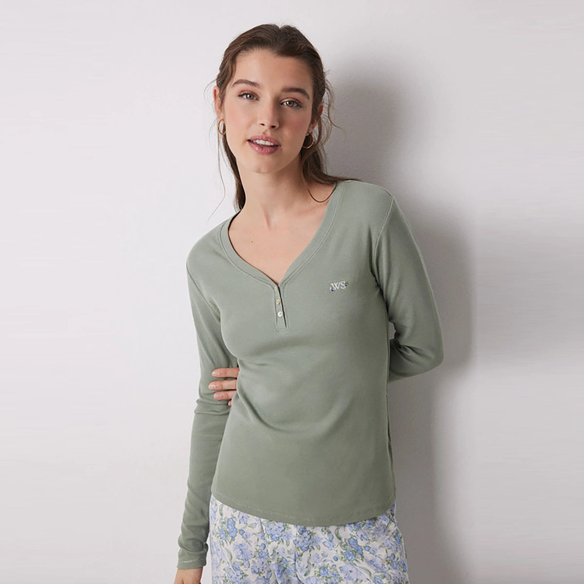 Women Secret	- Lake Pajamas Cotton Ribbed Flowers for women - sold by FIG