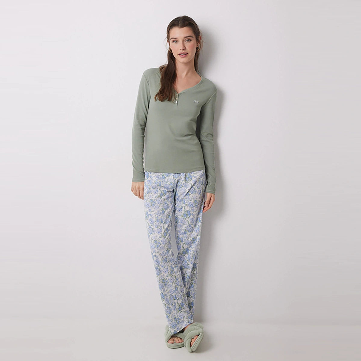 Women Secret	- Lake Pajamas Cotton Ribbed Flowers for women - sold by FIG
