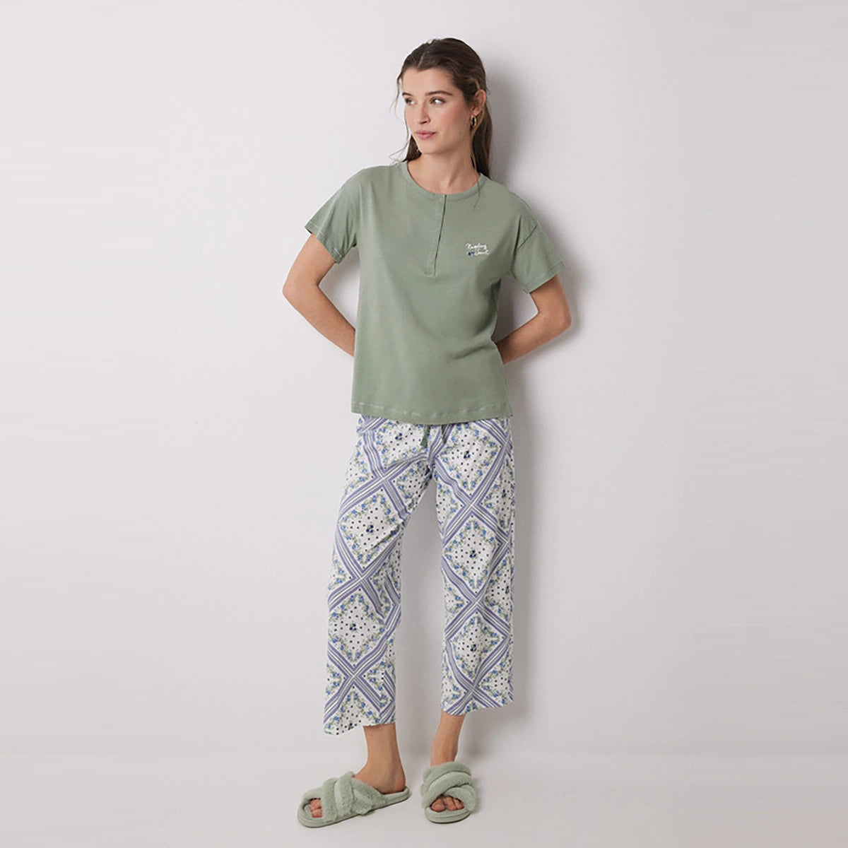 Women Secret	- Cotton Pajamas With Scarf Print for women - sold by FIG