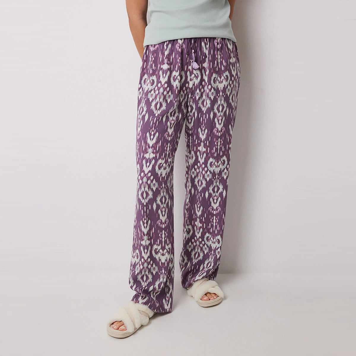 Women Secret - Long Viscose Trousers With Print for women - sold by FIG