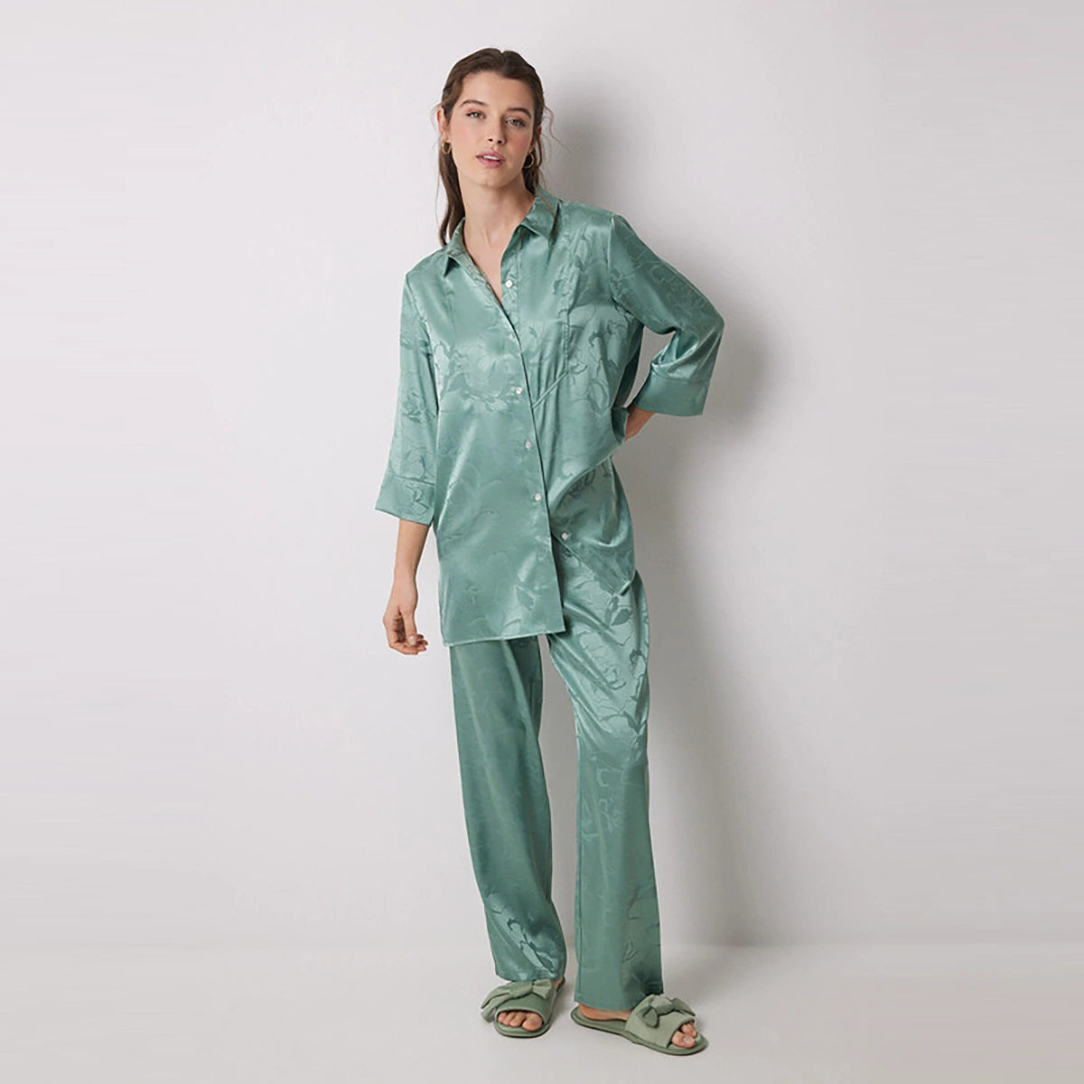 Women Secret	- Long Jacquard Satin Pajama for women - sold by FIG
