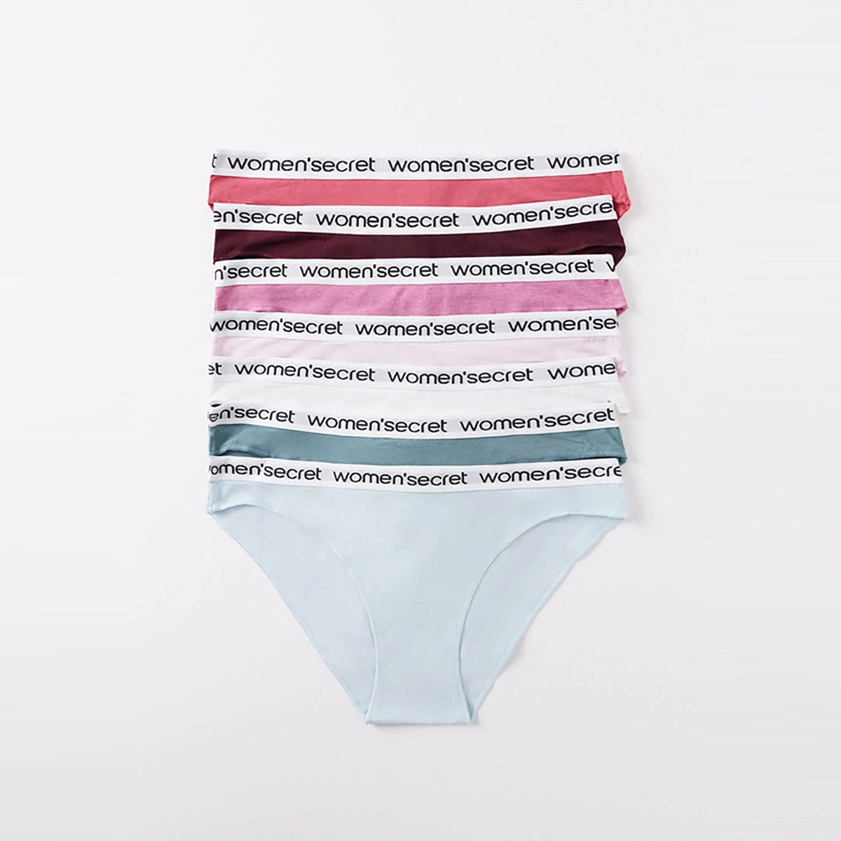 Women Secret - Pack Of 7 Classic Cotton Panties With Logo for women - sold by FIG