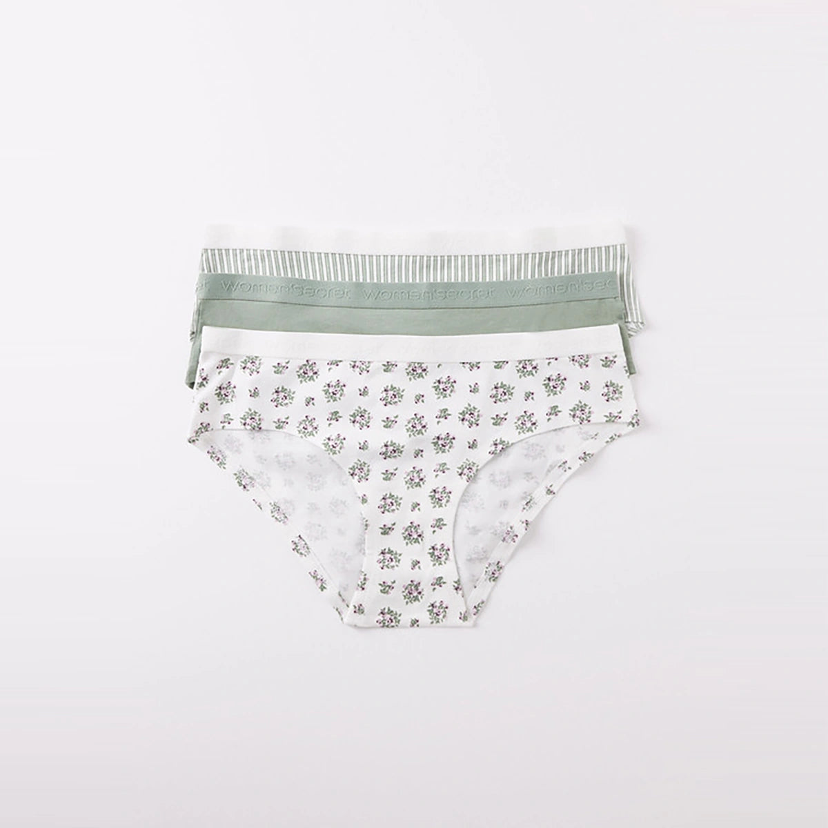 Women Secret - Pack Of 3 Wide Cotton Panties With Logo for women - sold by FIG