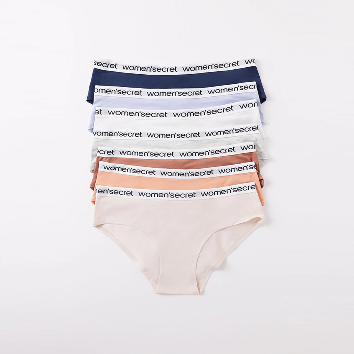 Women Secret - Pack Of 7 Wide Cotton Panties With Logo for women - sold by FIG