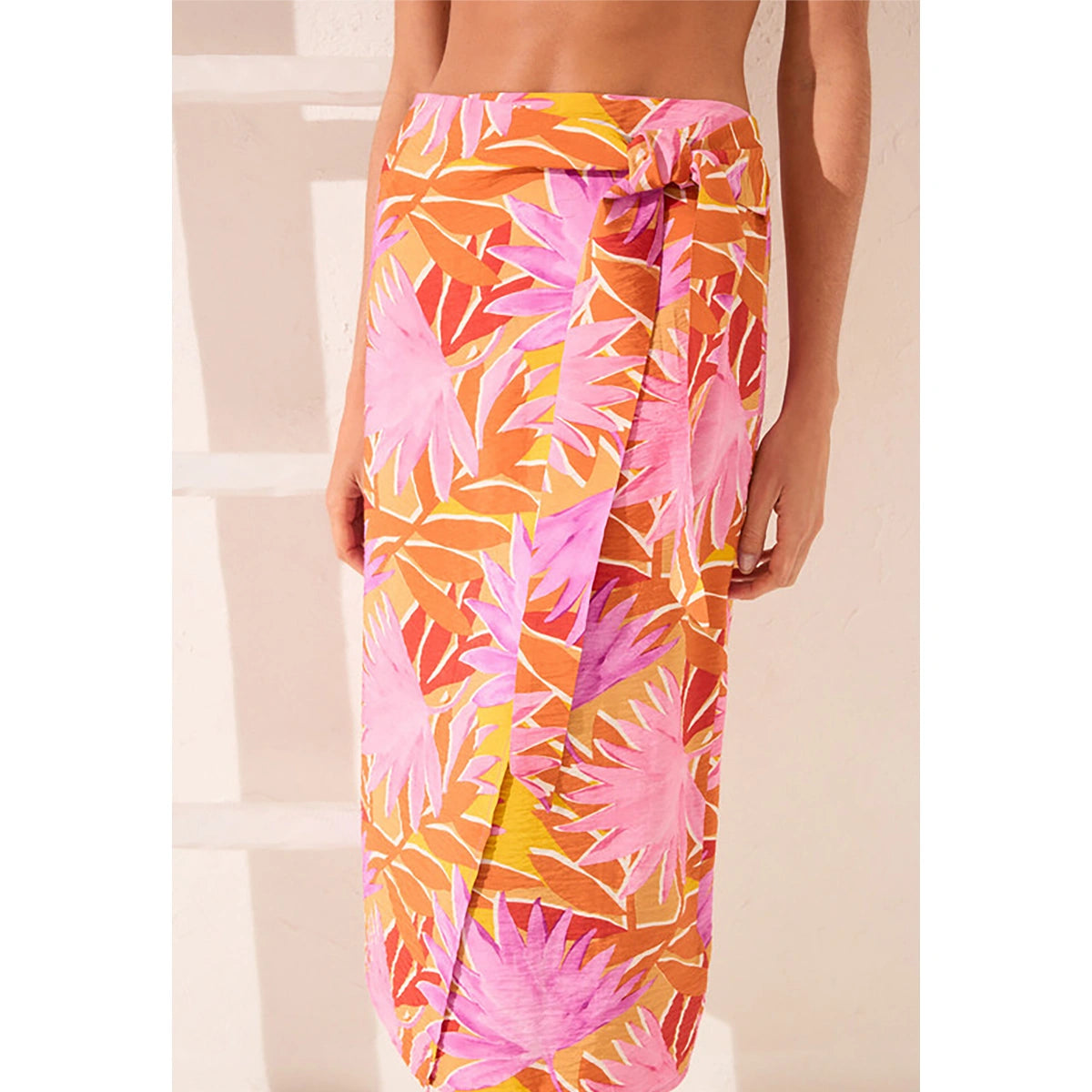 Women Secret - Midi Sarong With Tropical Texture for women - sold by FIG