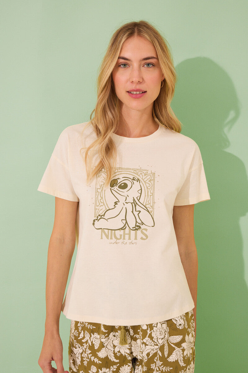 Women Secret-Lilo & Stitch cotton capri pajamas- sold by FIG