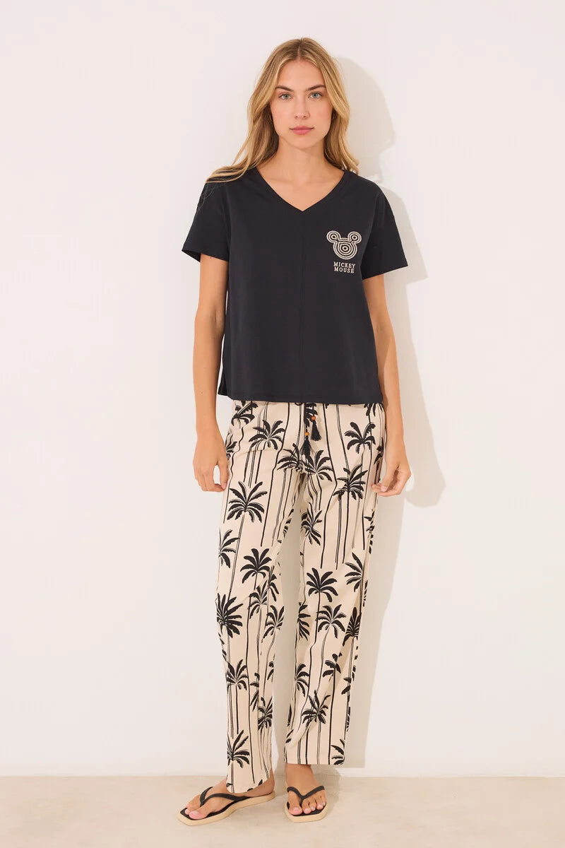 women'secret - 100% cotton pajamas with Mickey Mouse print - sold by FIG