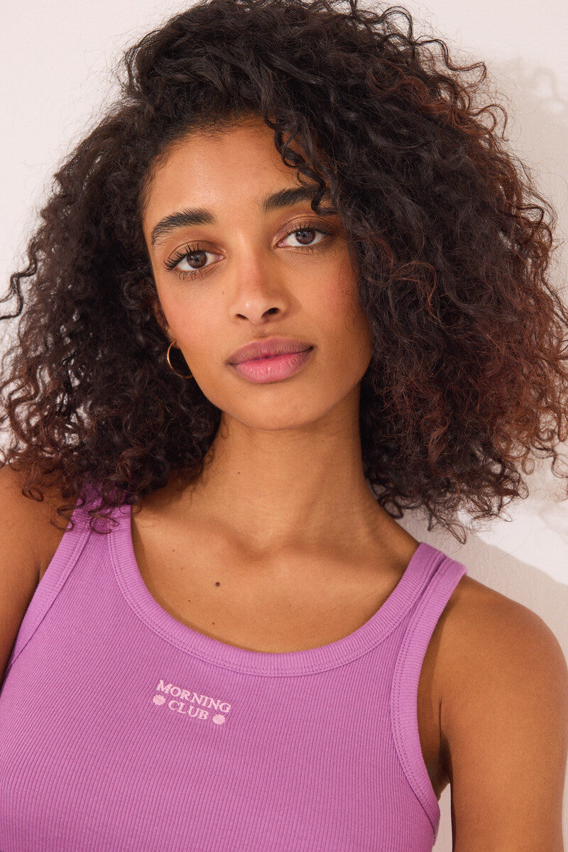 women'secret - Purple ribbed tank top - sold by FIG