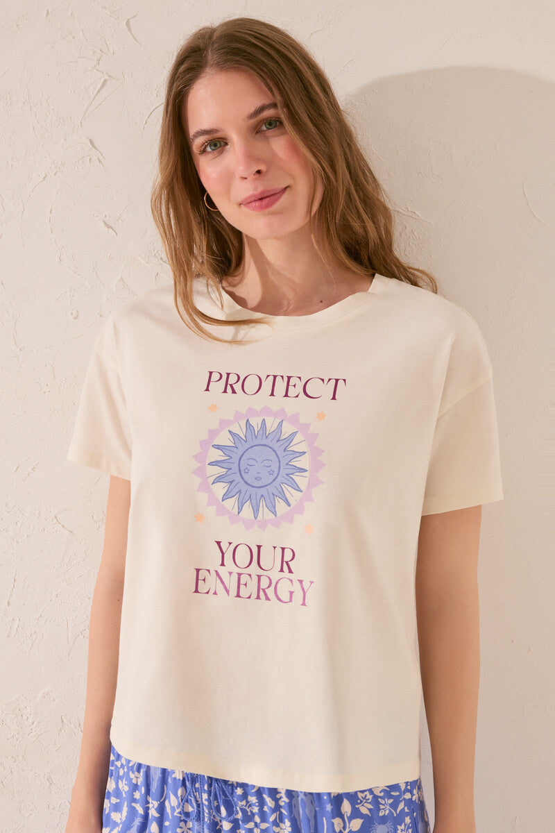 Women Secret-cotton short-sleeved t-shirt- sold by FIG