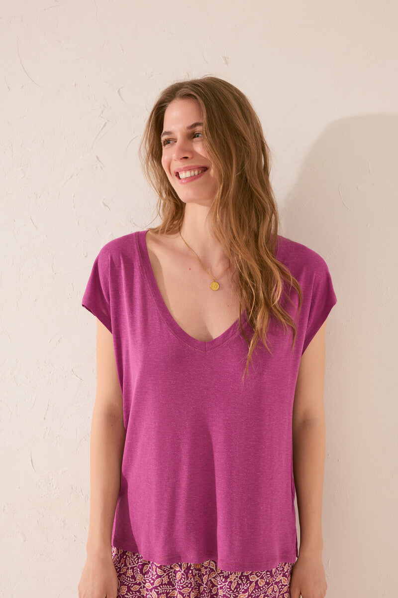 Women Secret-viscose short-sleeved t-shirt- sold by FIG