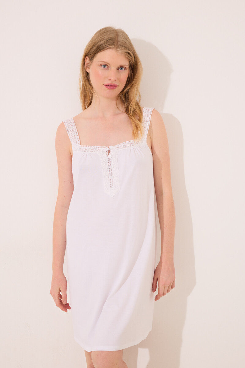 Women Secret-"maternity" nightgown in white lace- sold by FIG