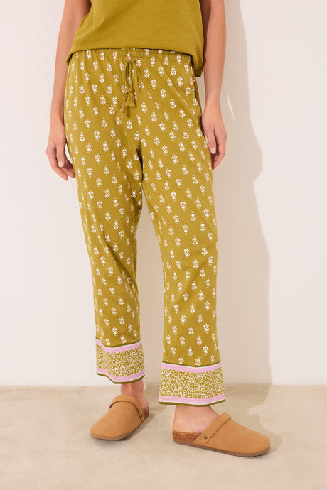 Women Secret-Long carrot pants 100% cotton print- sold by FIG