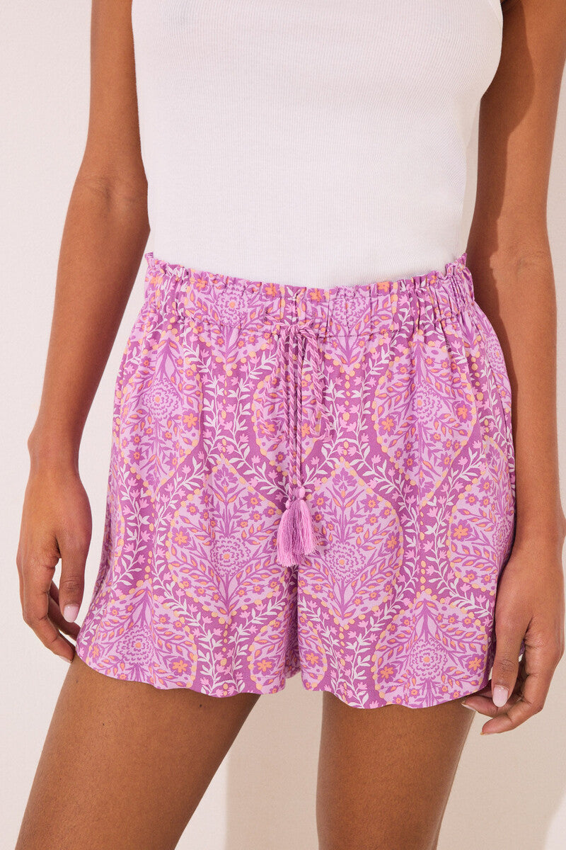 Women Secret-Viscose short with boho print-sold by FIG