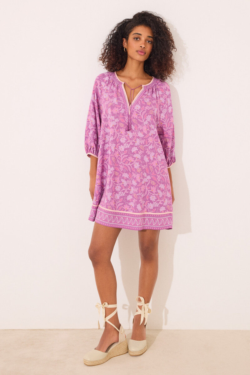 Women Secret-Viscose sleeping shirt with boho floral print-sold by FIG