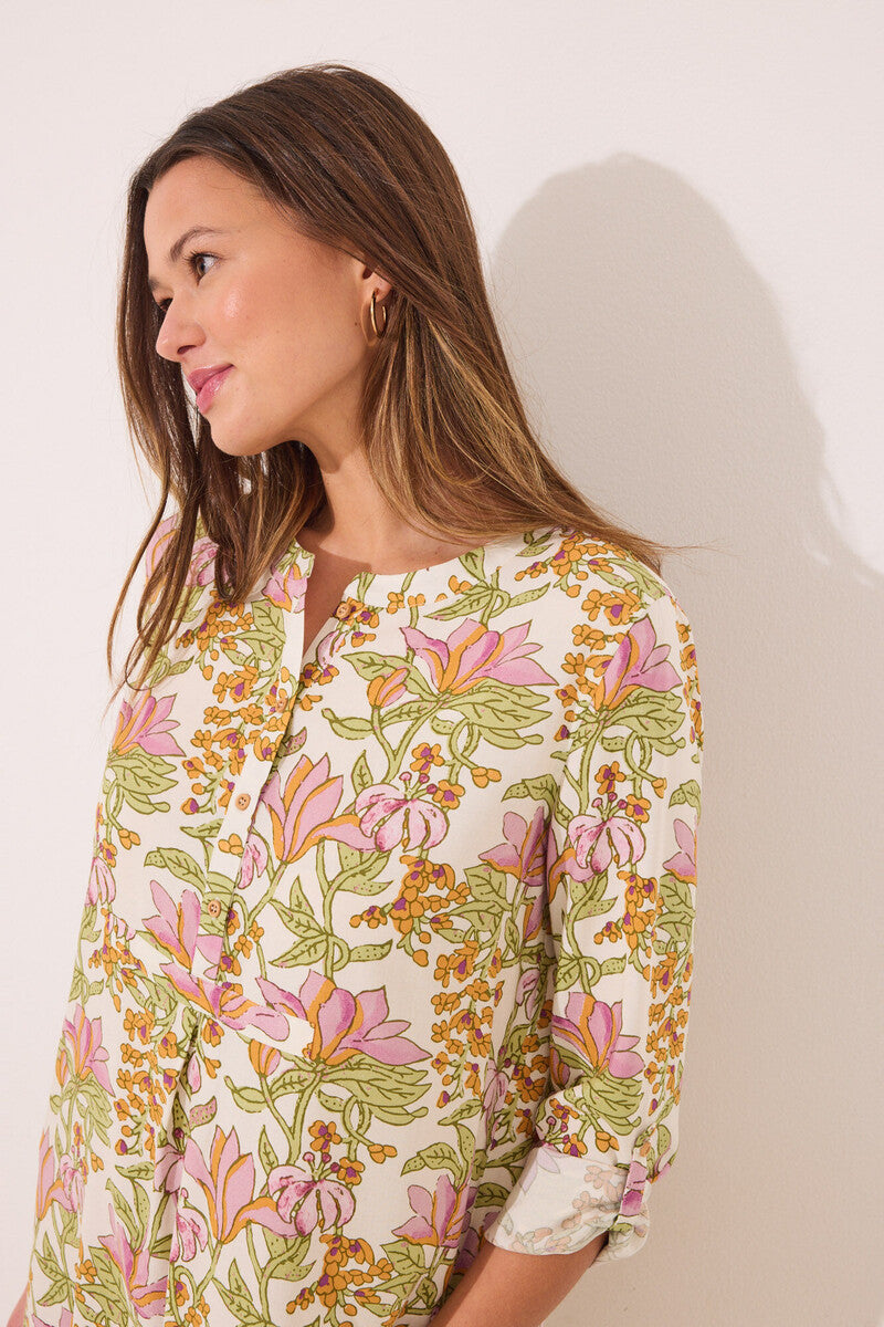 women'secret - Viscose sleeping shirt with floral print - sold by FIG