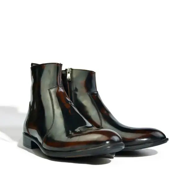 Leazus - Leather Zipper Boot - S-zipup Brown