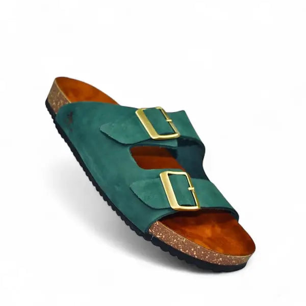 Leazus - Leather SnapDue Sandal - Green