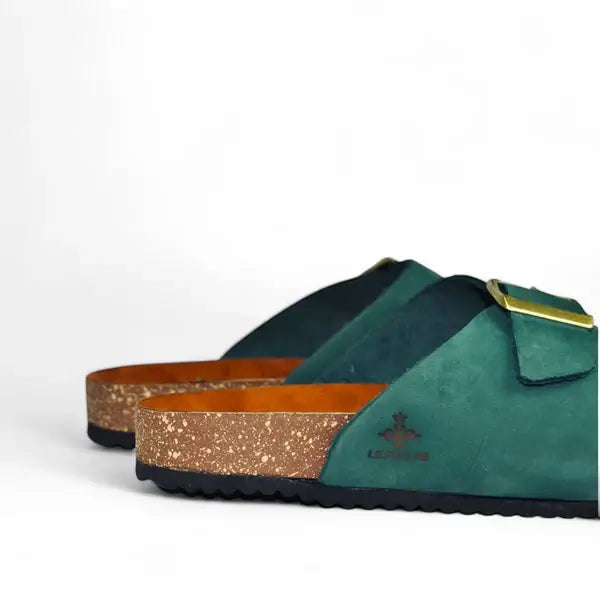 Leazus - Leather SnapDue Sandal - Green