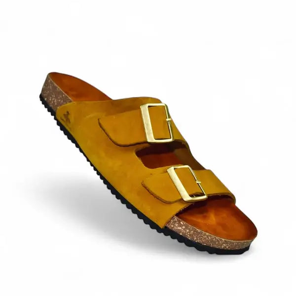 Leazus - Leather SnapDue Sandal - Mustard