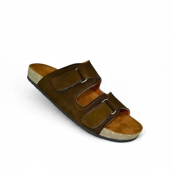Leazus - Leather SnapLock Sandal - Brown
