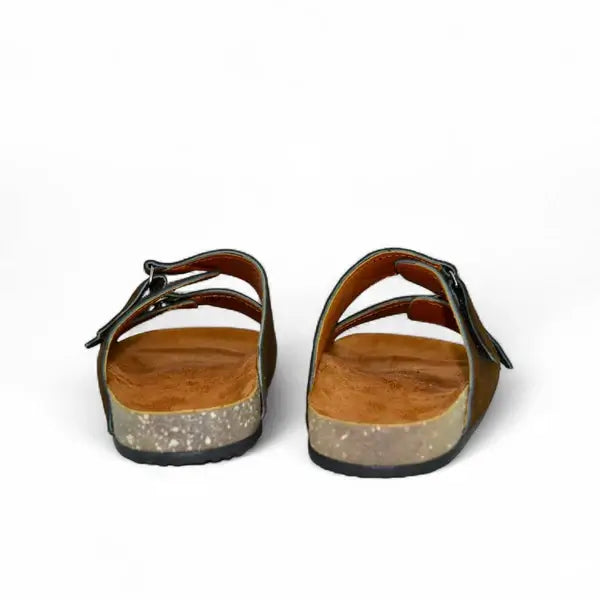 Leazus - Leather SnapLock Sandal - Brown