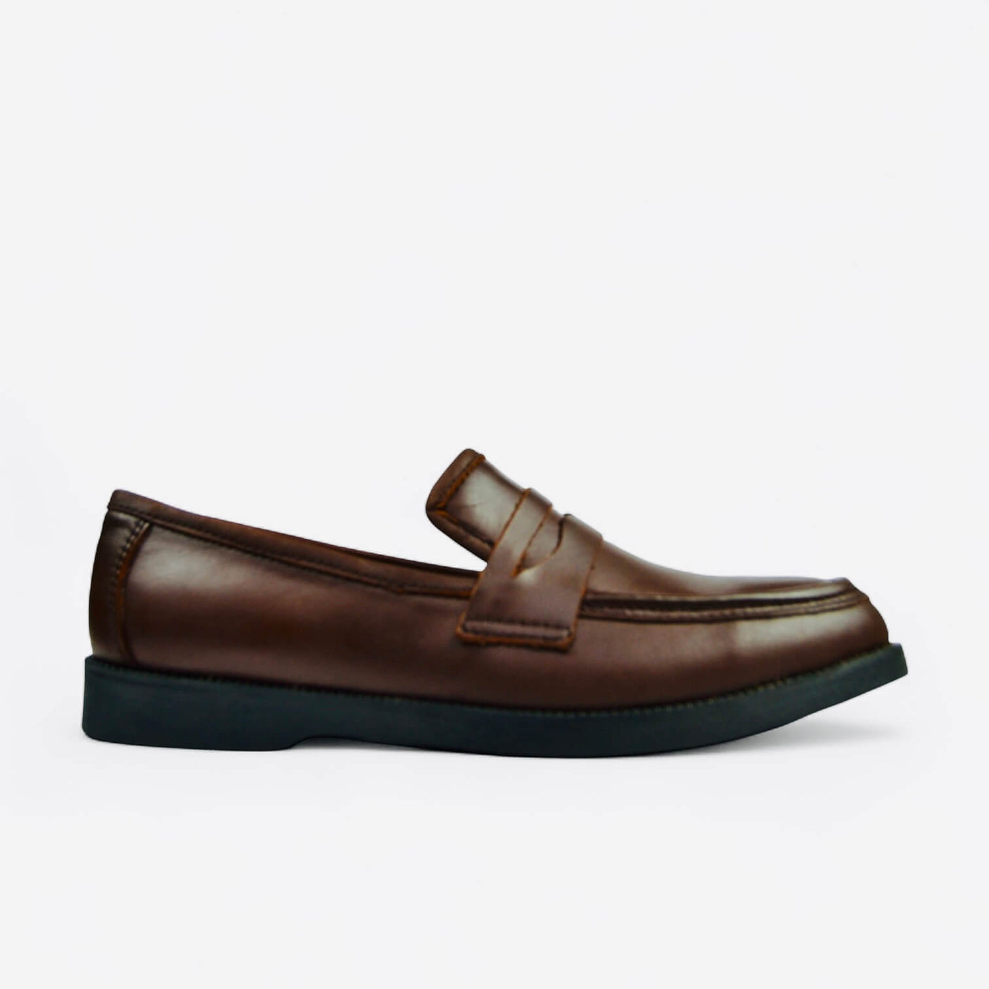 Leazus - Leather College Loafer - Brown
