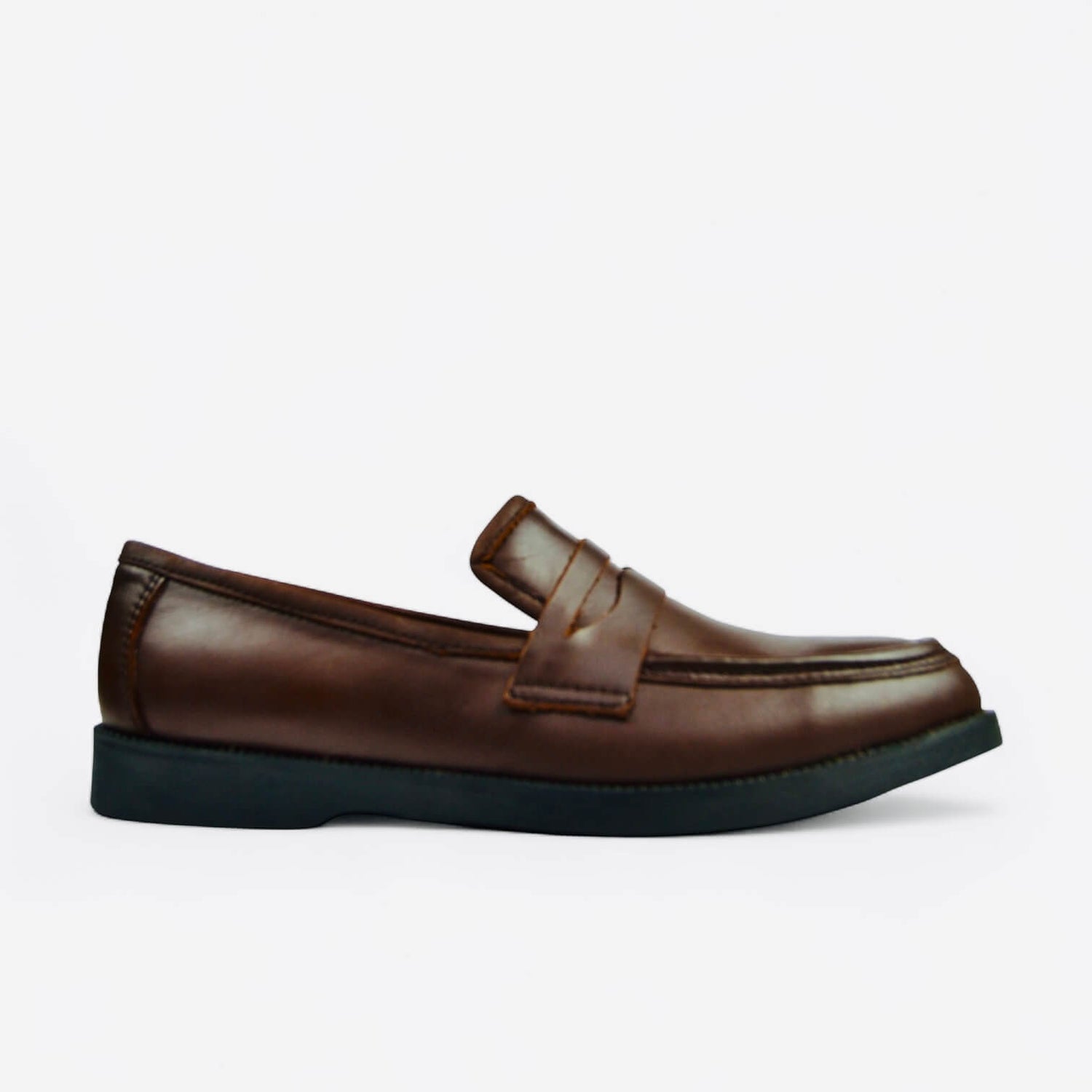 Leazus - Leather College Loafer - Brown