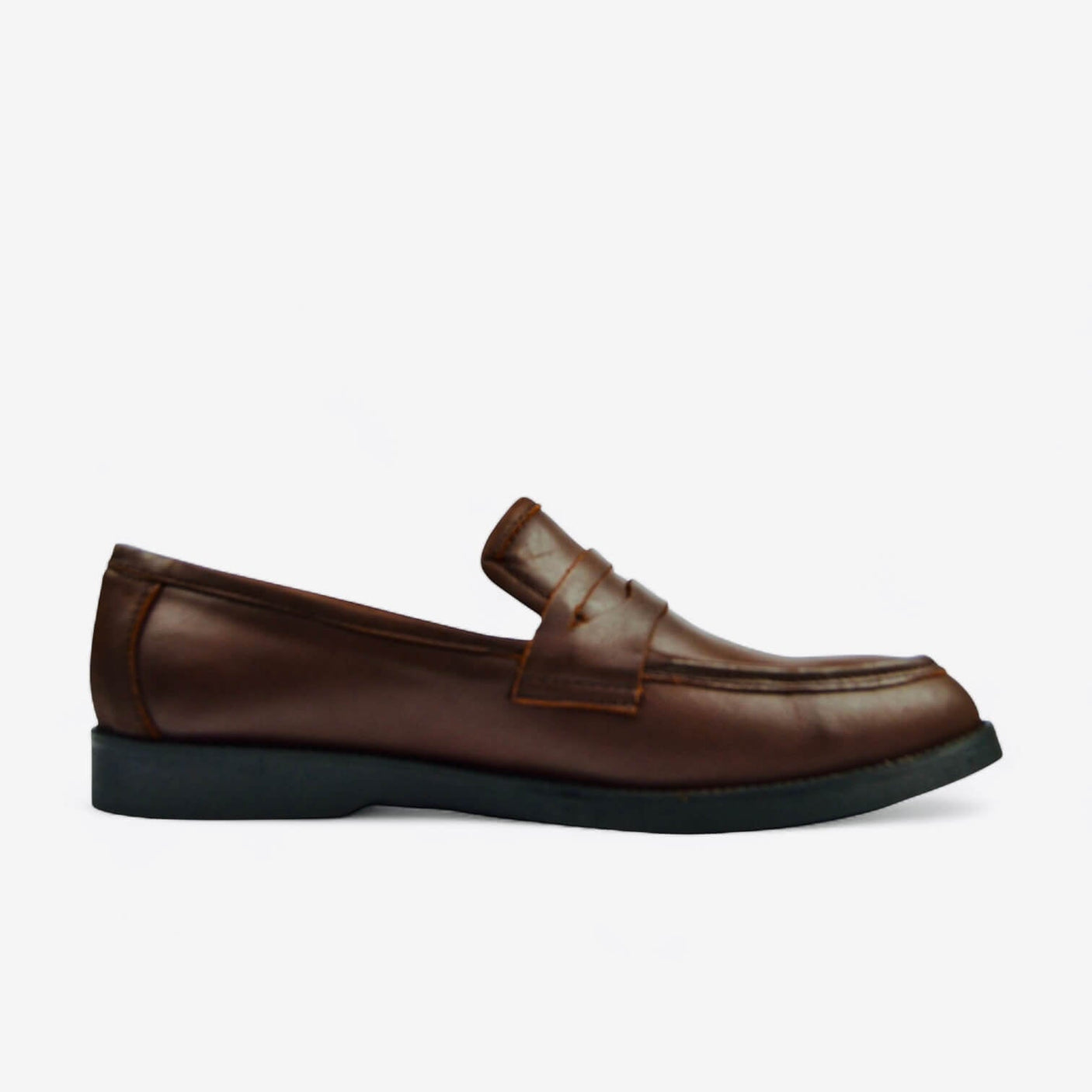 Leazus - Leather College Loafer - Brown