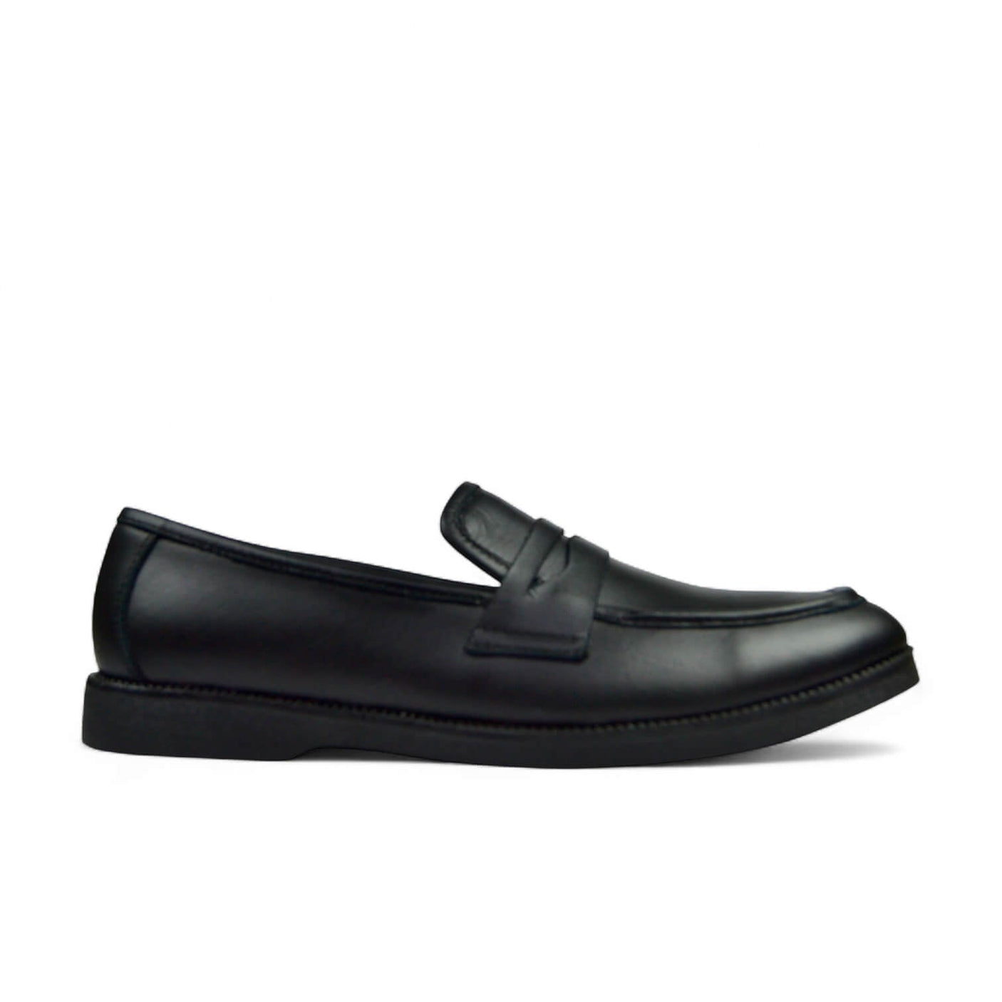 Leazus - Leather College Loafer - Black