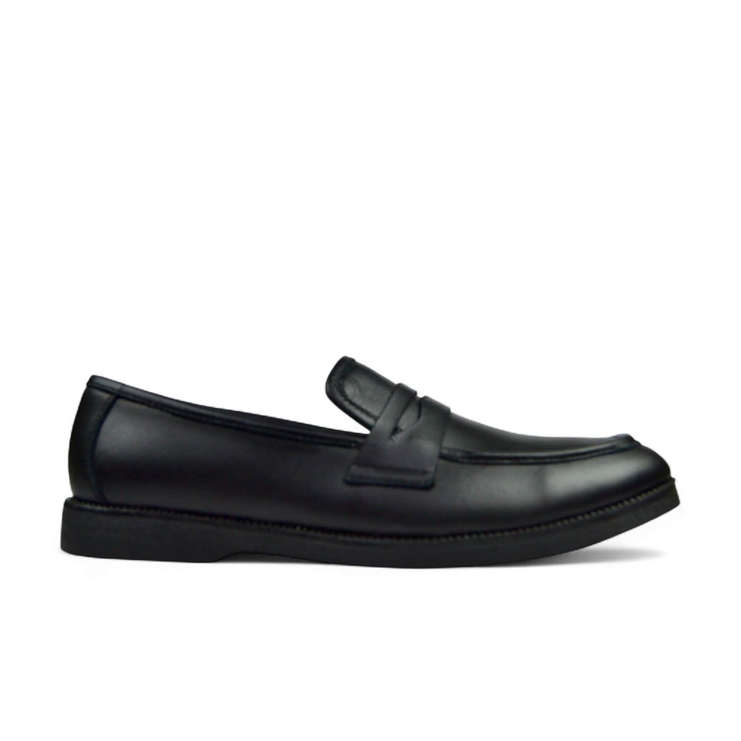 Leazus - Leather College Loafer - Black