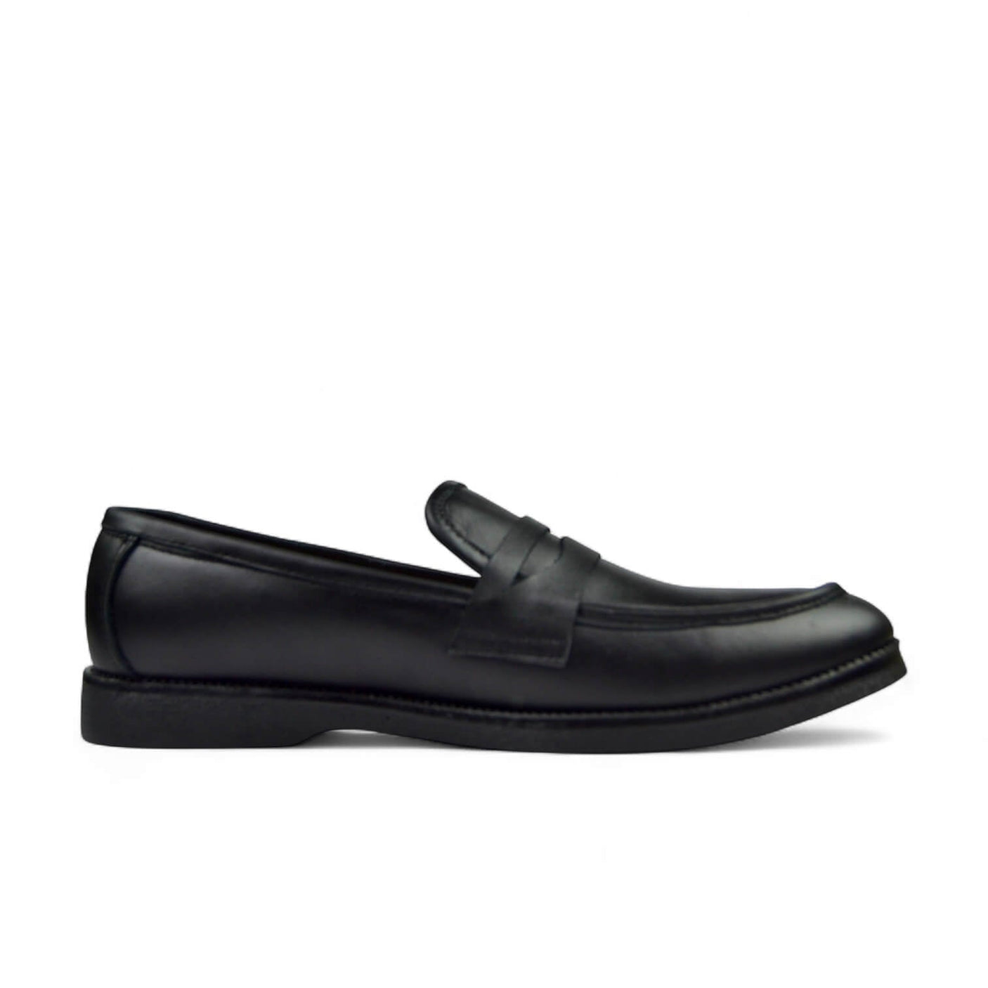 Leazus - Leather College Loafer - Black