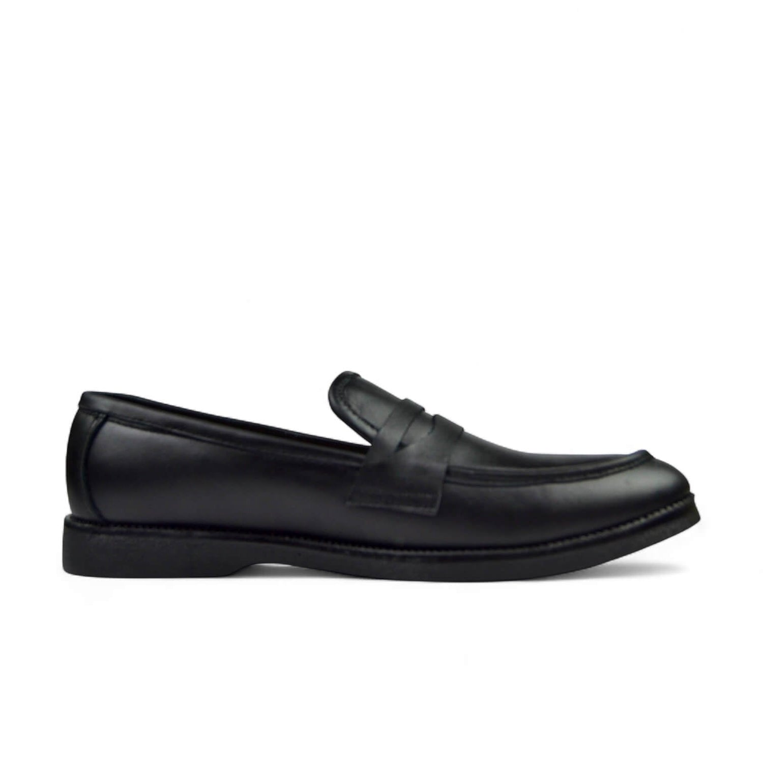 Leazus - Leather College Loafer - Black