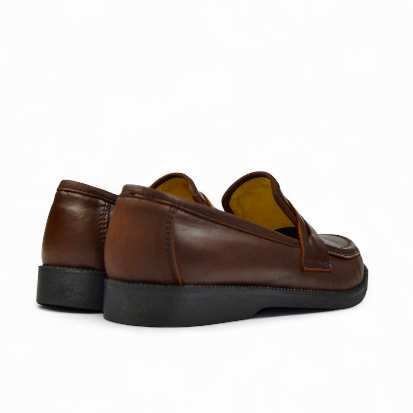 Leazus - Leather College Loafer - Brown