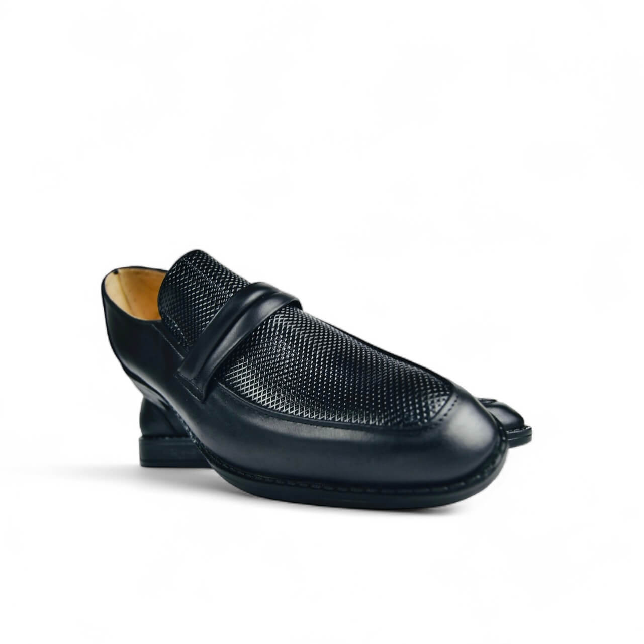 Leazus - Two-Tone Loafer - Black