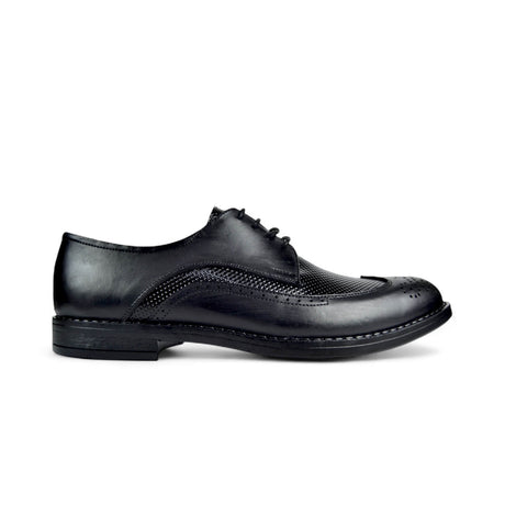Leazus - Two-Tone Oxford Brogue - Black