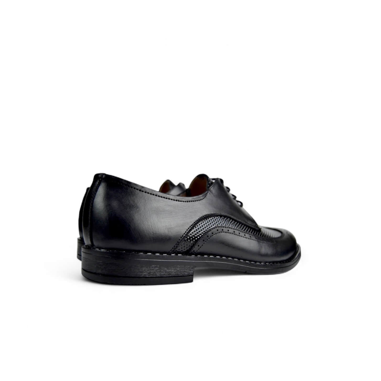 Leazus - Two-Tone Oxford Brogue - Black